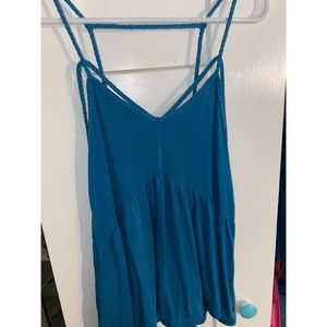 Blue tank top with rope straps